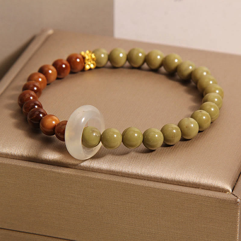 KarmaRipple's Authentic Alashan Agate Kuka Seed Encourage Bracelet p2