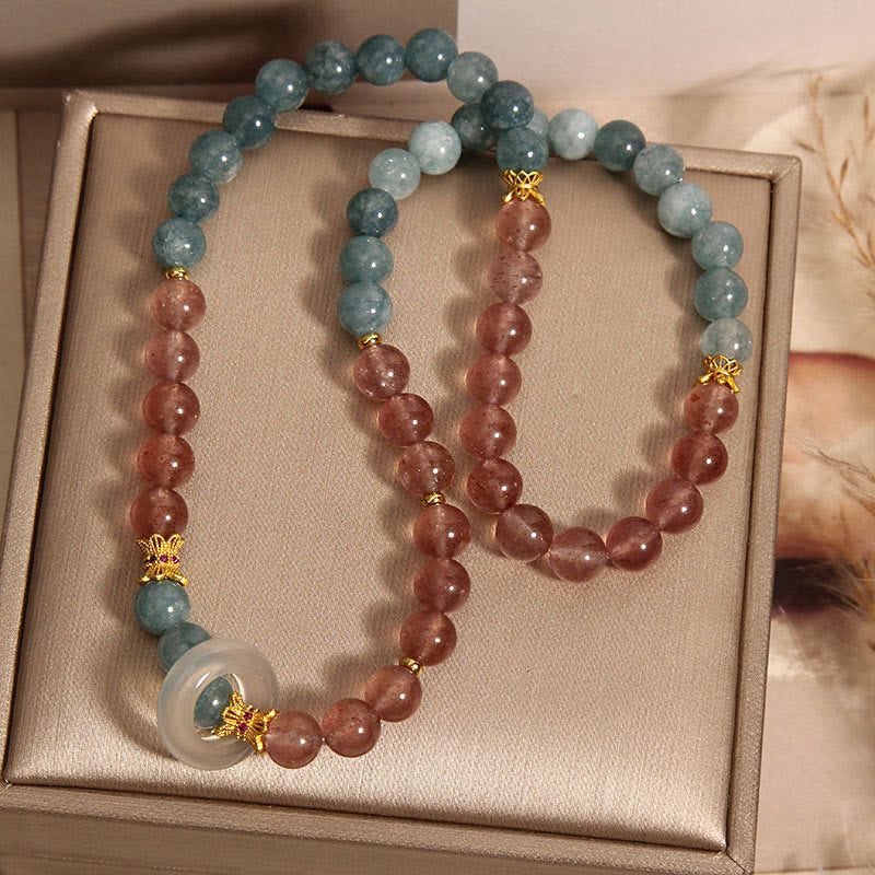 KarmaRipple's Jade Strawberry Quartz Abundance Fortune Bracelet p6