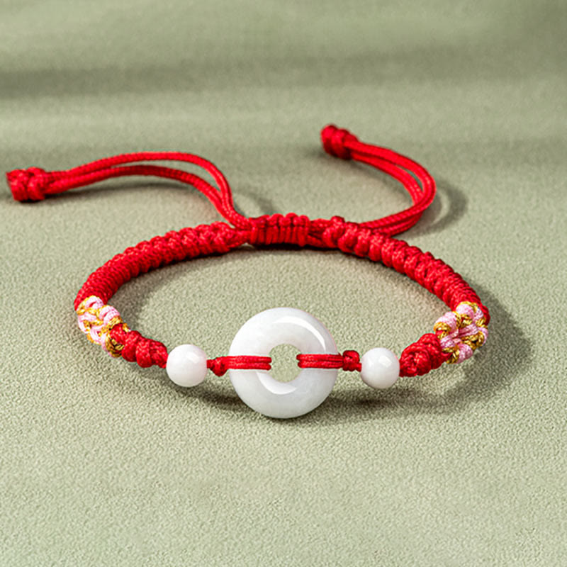 KarmaRipple's Jade Fortune Abundance Red String Bracelet p1
