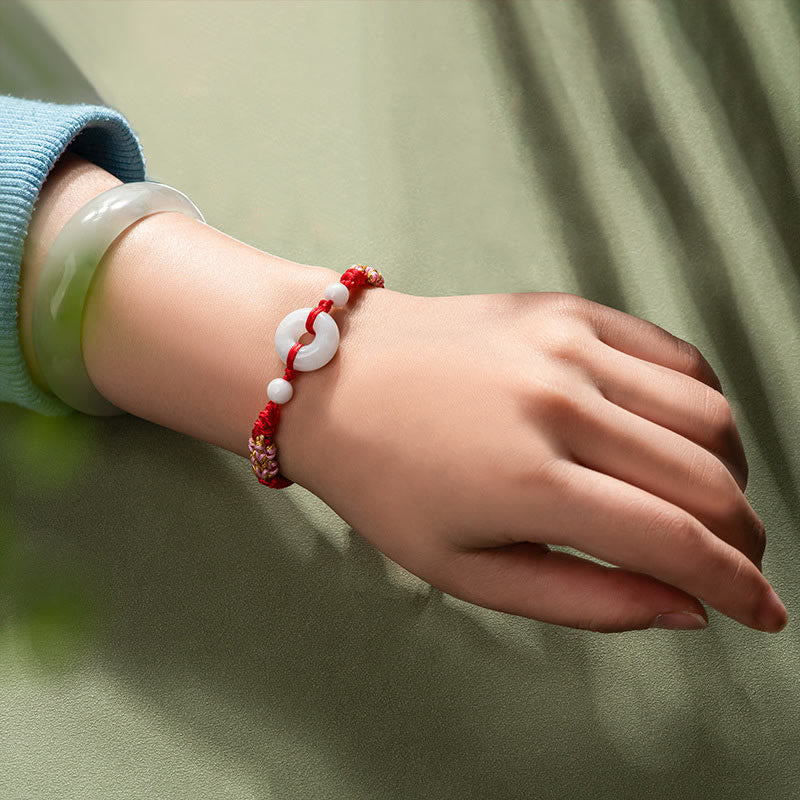 KarmaRipple's Jade Fortune Abundance Red String Bracelet p13