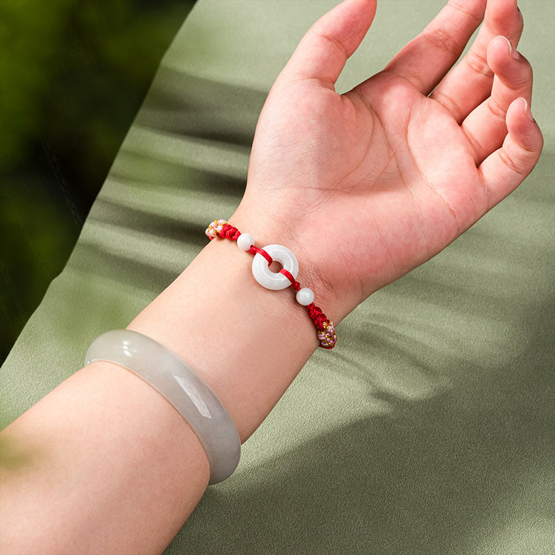 KarmaRipple's Jade Fortune Abundance Red String Bracelet p17