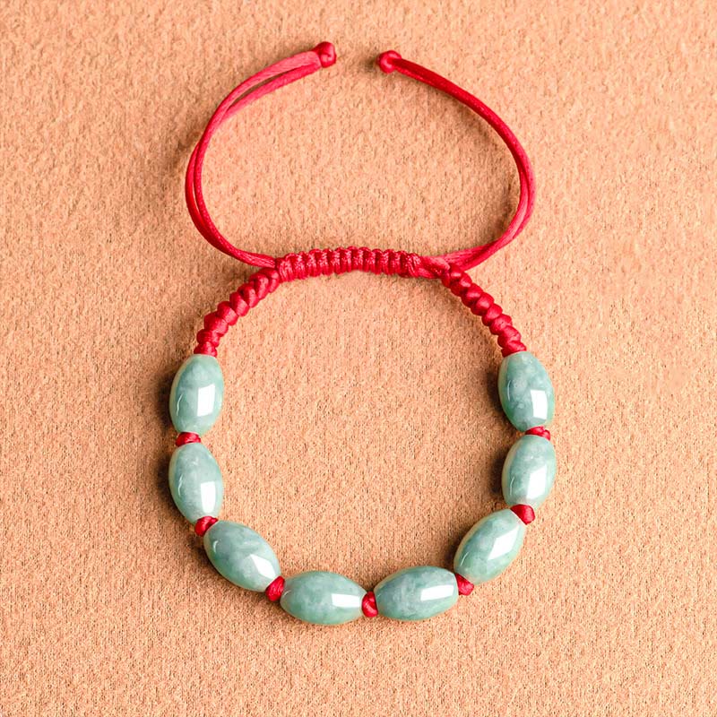 KarmaRipple's Jade Fortune Red String Bracelet p1