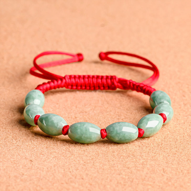 KarmaRipple's Jade Fortune Red String Bracelet p3