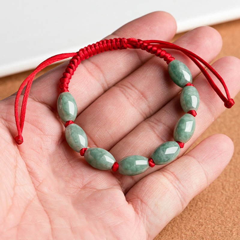 KarmaRipple's Jade Fortune Red String Bracelet p11