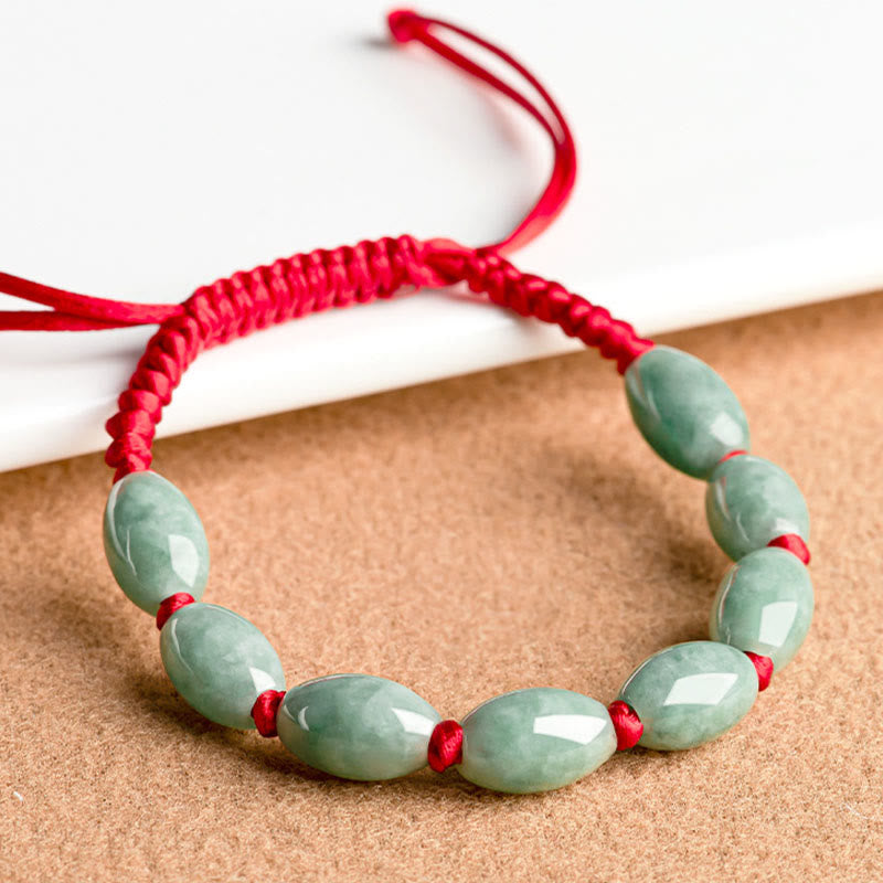 KarmaRipple's Jade Fortune Red String Bracelet p4