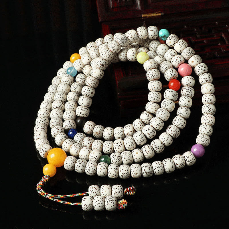 KarmaRipple's Tibetan Bodhi Seed Amber Agate Wealth Bracelet p2