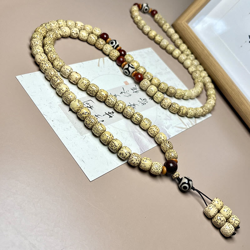 KarmaRipple's 108 Mala Beadwork Bodhi Seed Dzi Bead Keep Away Evil Spirits Bracelet p3