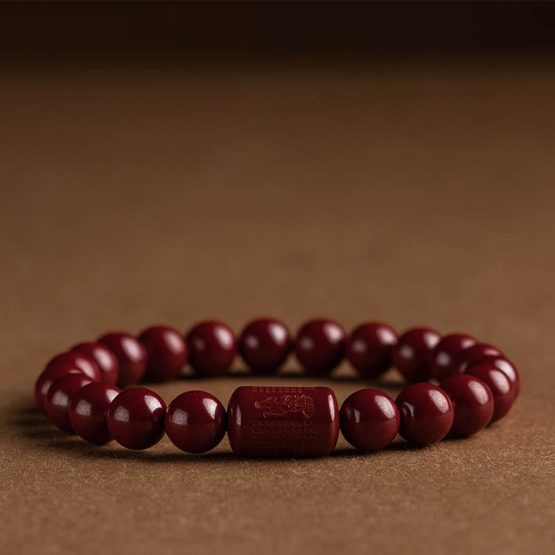 KarmaRipple's Authentic Cinnabar Heart Sutra Blessing Bracelet p9