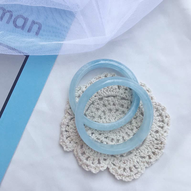 KarmaRipple's Authentic Aquamarine Blessing Bangle Bracelet ( p5