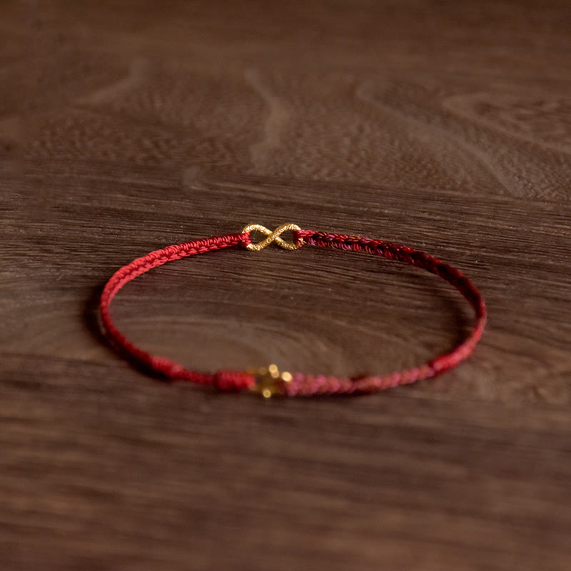 KarmaRipple's 999 Gold Endless Weave Infinity Handmade Fortune Rope Bracelet p3