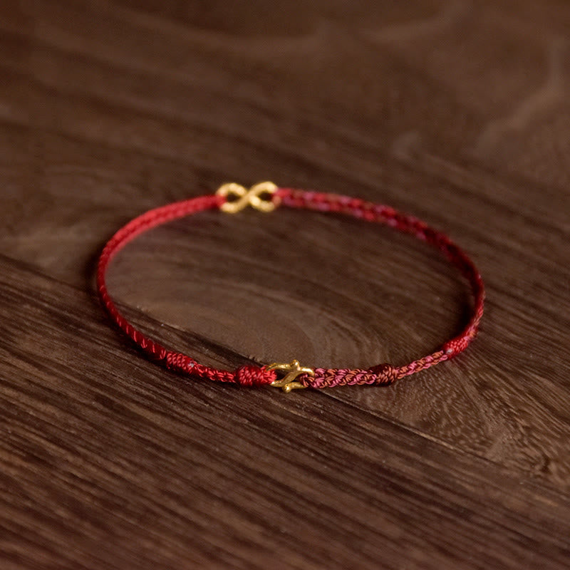KarmaRipple's 999 Gold Endless Weave Infinity Handmade Fortune Rope Bracelet p4