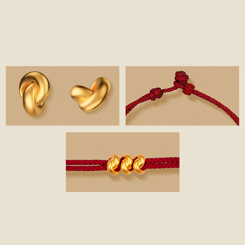 KarmaRipple's 999 Gold Wish Weave Design Handmade Luck?Braided Rope Bracelet p6