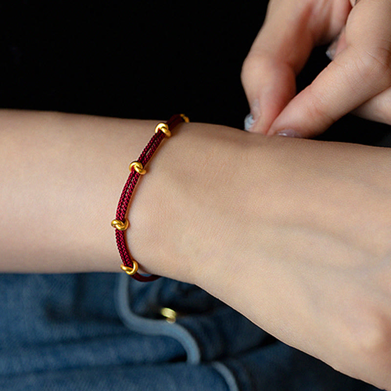 KarmaRipple's 999 Gold Wish Weave Design Handmade Luck?Braided Rope Bracelet p9