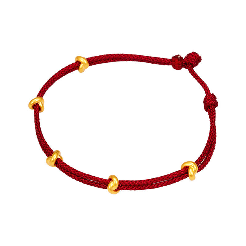 KarmaRipple's 999 Gold Wish Weave Design Handmade Luck?Braided Rope Bracelet p11