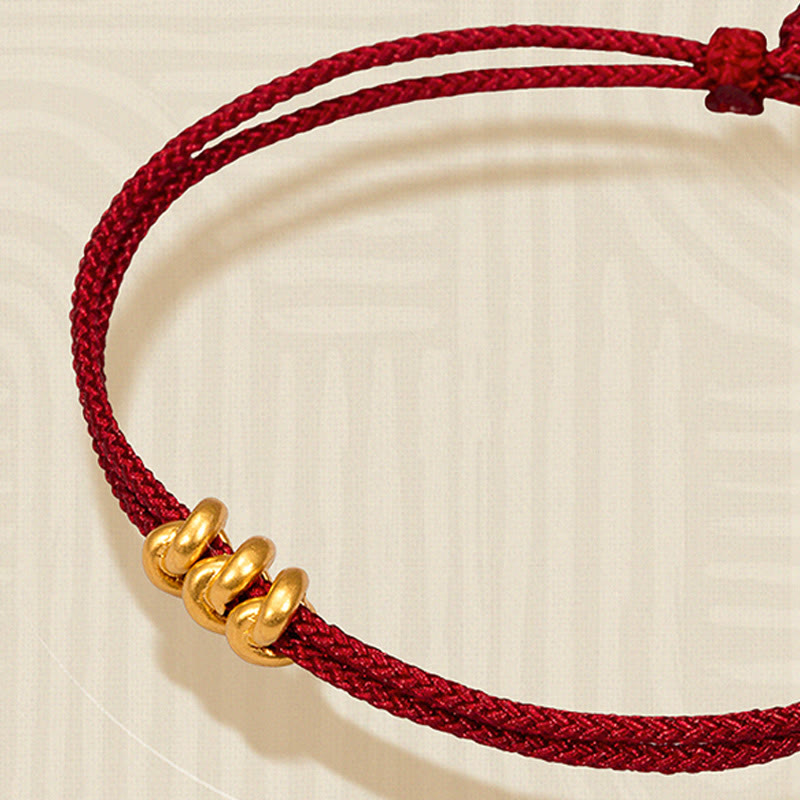 KarmaRipple's 999 Gold Wish Weave Design Handmade Luck?Braided Rope Bracelet p5