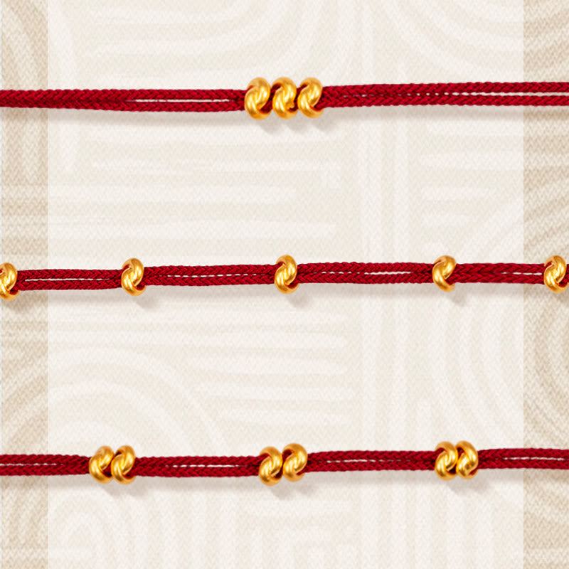 KarmaRipple's 999 Gold Wish Weave Design Handmade Luck?Braided Rope Bracelet p12