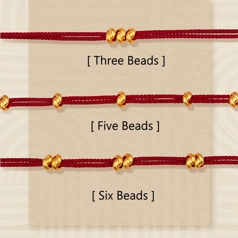 KarmaRipple's 999 Gold Wish Weave Design Handmade Luck?Braided Rope Bracelet p4
