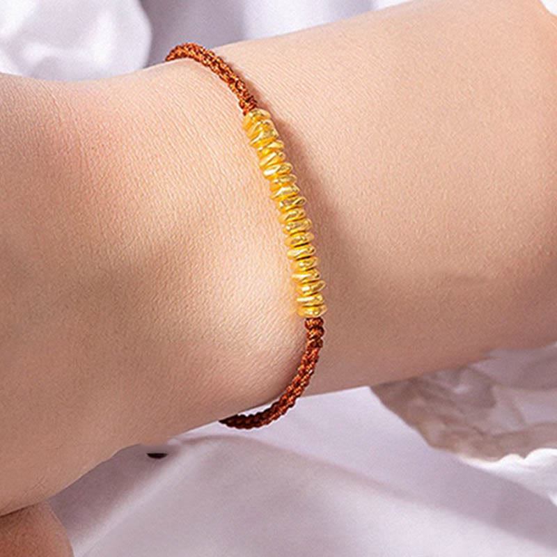 KarmaRipple's 999 Gold Small Gold Pieces Design Handmade Protection?Braided Rope Bracelet p8