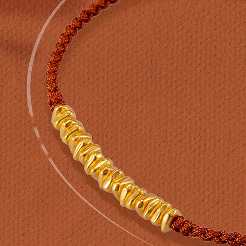 KarmaRipple's 999 Gold Small Gold Pieces Design Handmade Protection?Braided Rope Bracelet p10