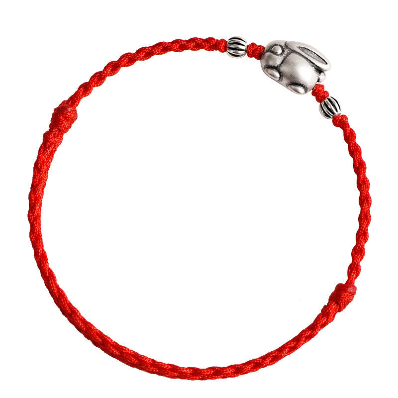 KarmaRipple's Handmade 999 Sterling Silver Rabbit Luck?Rope Bracelet Anklet p17
