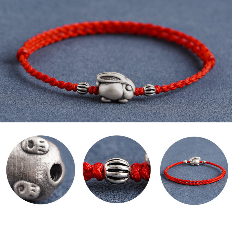 KarmaRipple's Handmade 999 Sterling Silver Rabbit Luck?Rope Bracelet Anklet p11