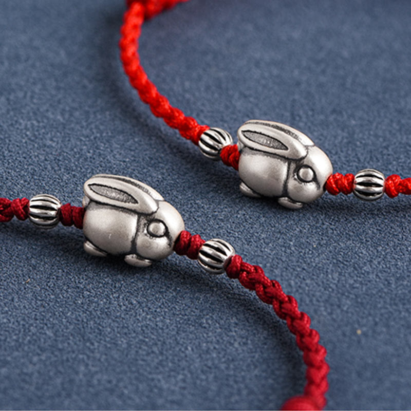 KarmaRipple's Handmade 999 Sterling Silver Rabbit Luck?Rope Bracelet Anklet p21