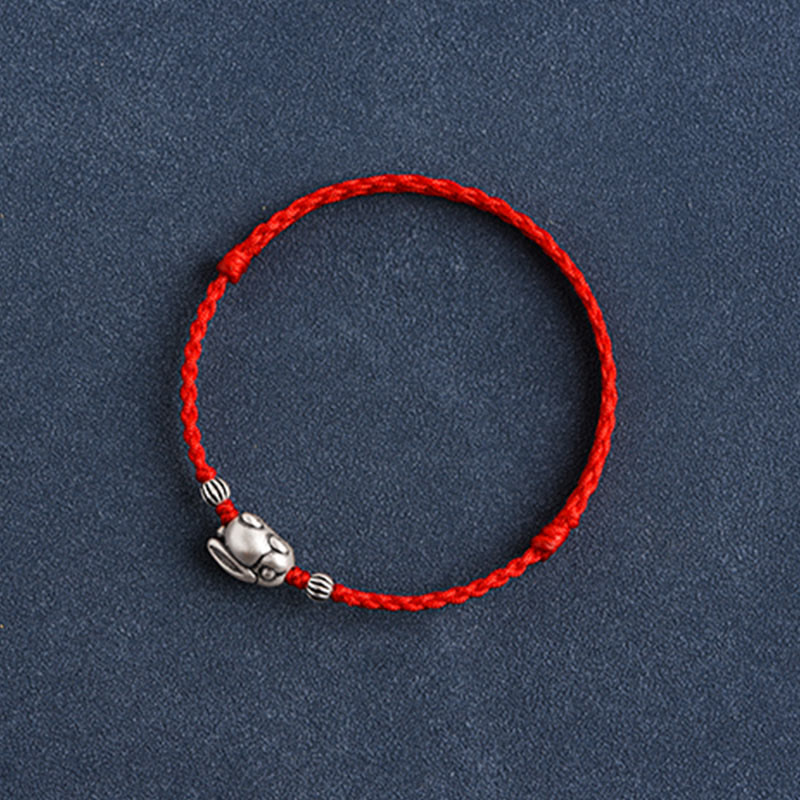 KarmaRipple's Handmade 999 Sterling Silver Rabbit Luck?Rope Bracelet Anklet p14