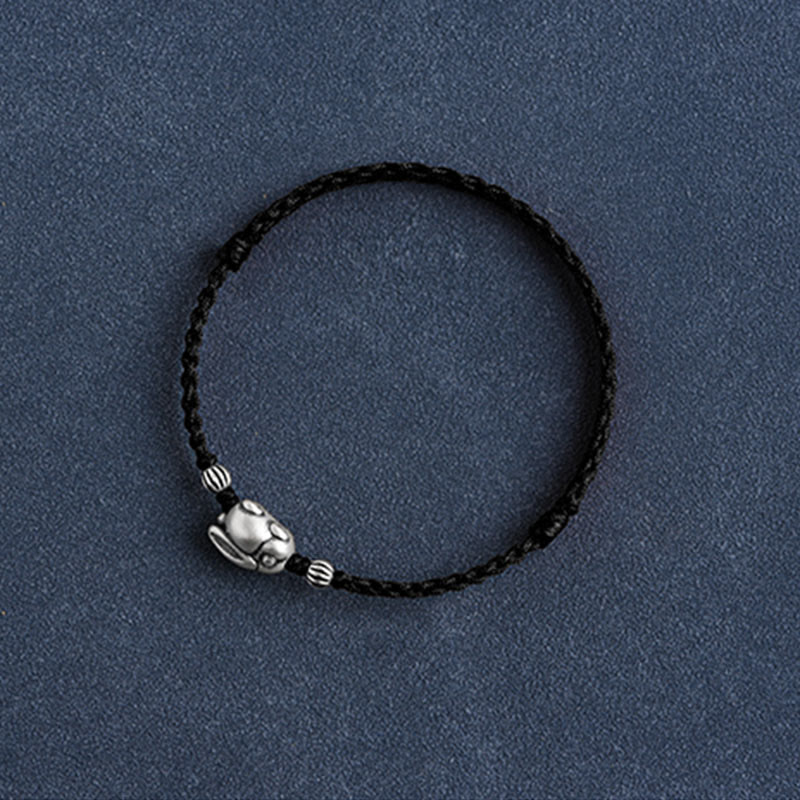 KarmaRipple's Handmade 999 Sterling Silver Rabbit Luck?Rope Bracelet Anklet p25