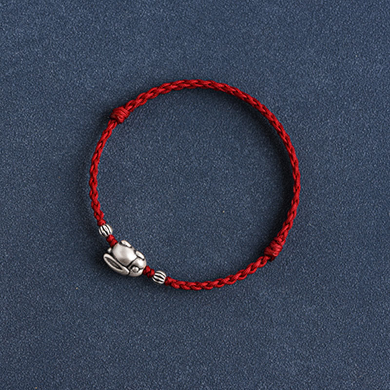 KarmaRipple's Handmade 999 Sterling Silver Rabbit Luck?Rope Bracelet Anklet p19