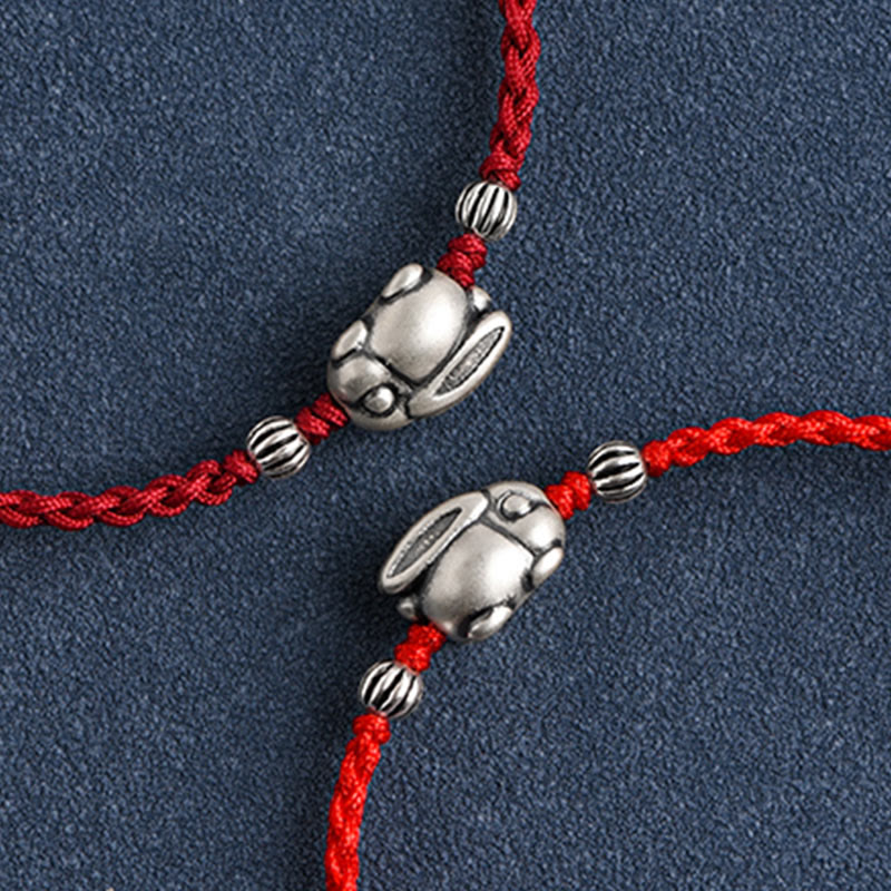 KarmaRipple's Handmade 999 Sterling Silver Rabbit Luck?Rope Bracelet Anklet p22