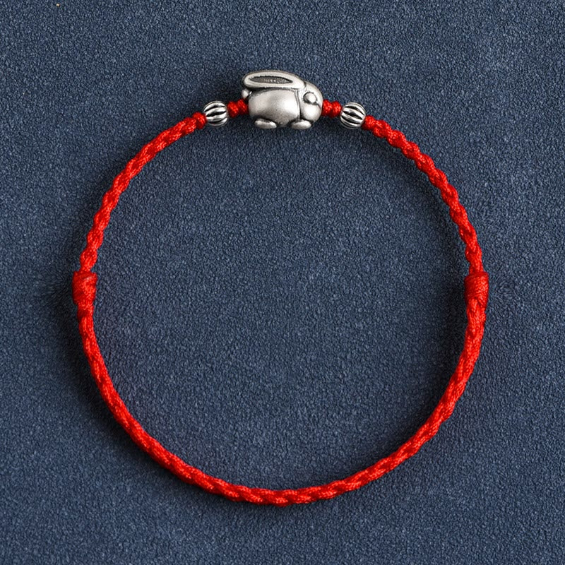 KarmaRipple's Handmade 999 Sterling Silver Rabbit Luck?Rope Bracelet Anklet p4