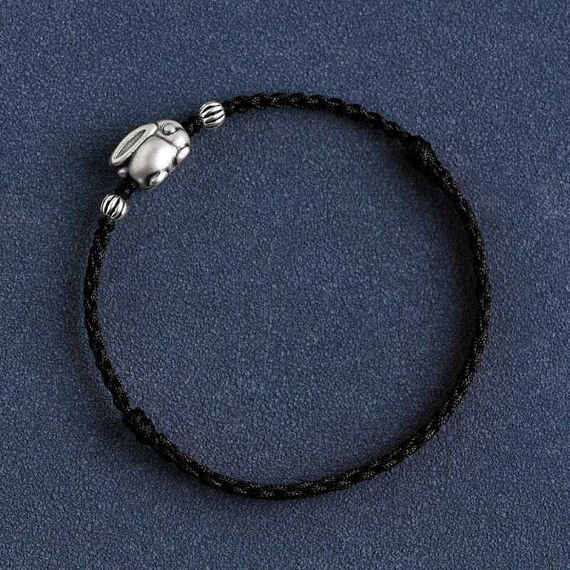 KarmaRipple's Handmade 999 Sterling Silver Rabbit Luck?Rope Bracelet Anklet p24