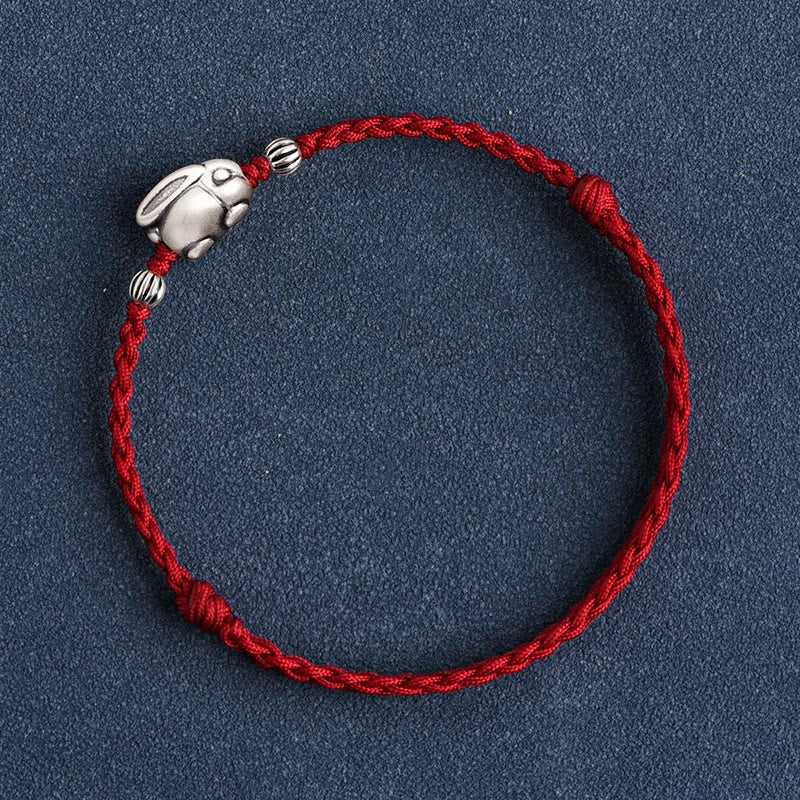 KarmaRipple's Handmade 999 Sterling Silver Rabbit Luck?Rope Bracelet Anklet p18