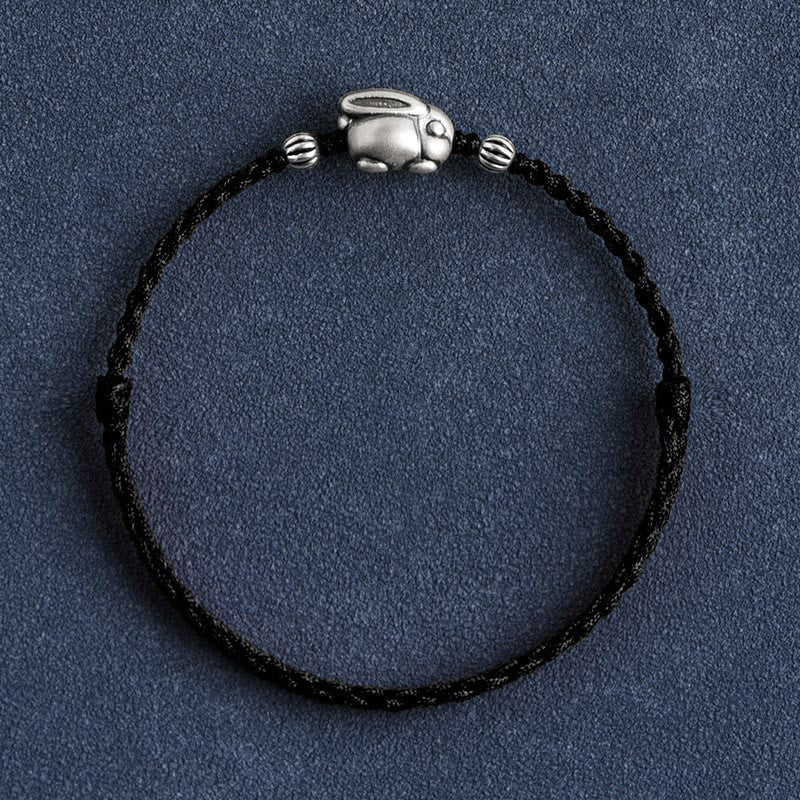KarmaRipple's Handmade 999 Sterling Silver Rabbit Luck?Rope Bracelet Anklet p31