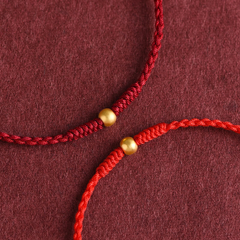 KarmaRipple's 999 Gold One Mini Bead Design Handmade Strength?Braided Rope Bracelet Anklet p12
