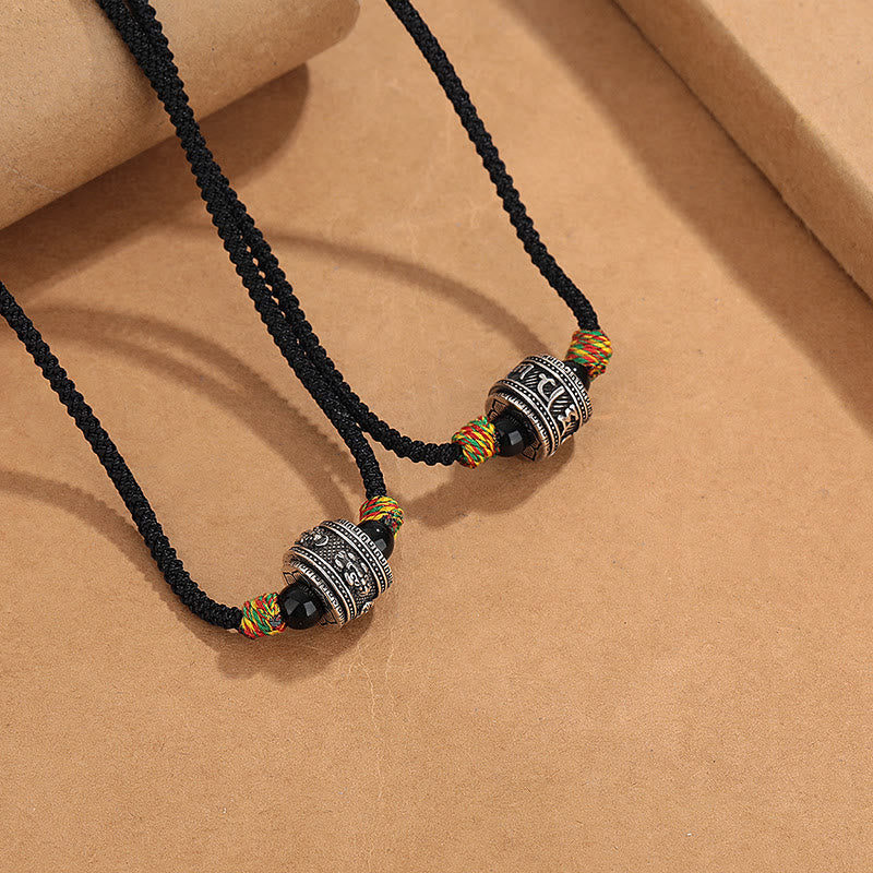 KarmaRipple's Tibet Om Mani Padme Hum Swastika PiXiu Bronze Wisdom Rope Pendant Necklace p3