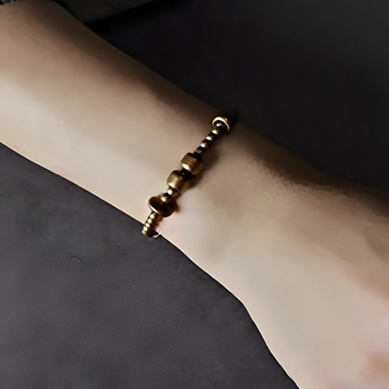 KarmaRipple's Vintage Bronze Brass Blance Wealth Bracelet p5