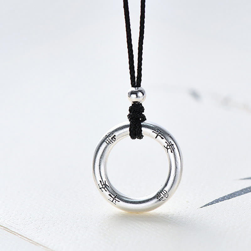 KarmaRipple's 999 Sterling Silver Peace Buckle Protection Pendant Necklace p6