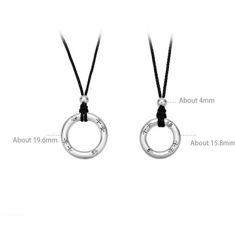 KarmaRipple's 999 Sterling Silver Peace Buckle Protection Pendant Necklace p9
