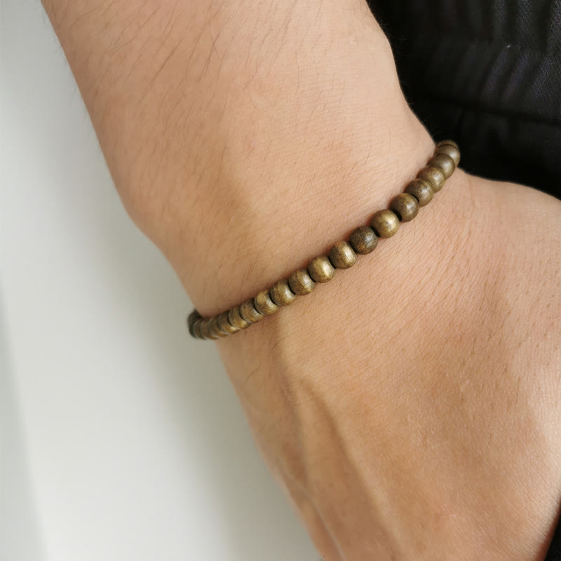 KarmaRipple's Bronze Brass Beadwork Balance Wealth Simple Bracelet p5