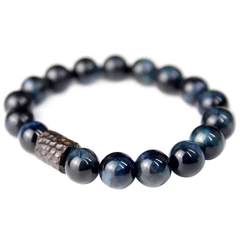 KarmaRipple's Tiger Eye Ebony Wood Beadwork Calm Bracelet p12