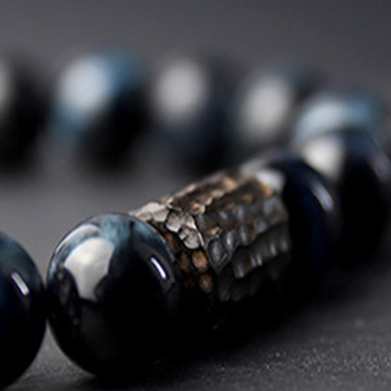 KarmaRipple's Tiger Eye Ebony Wood Beadwork Calm Bracelet p8