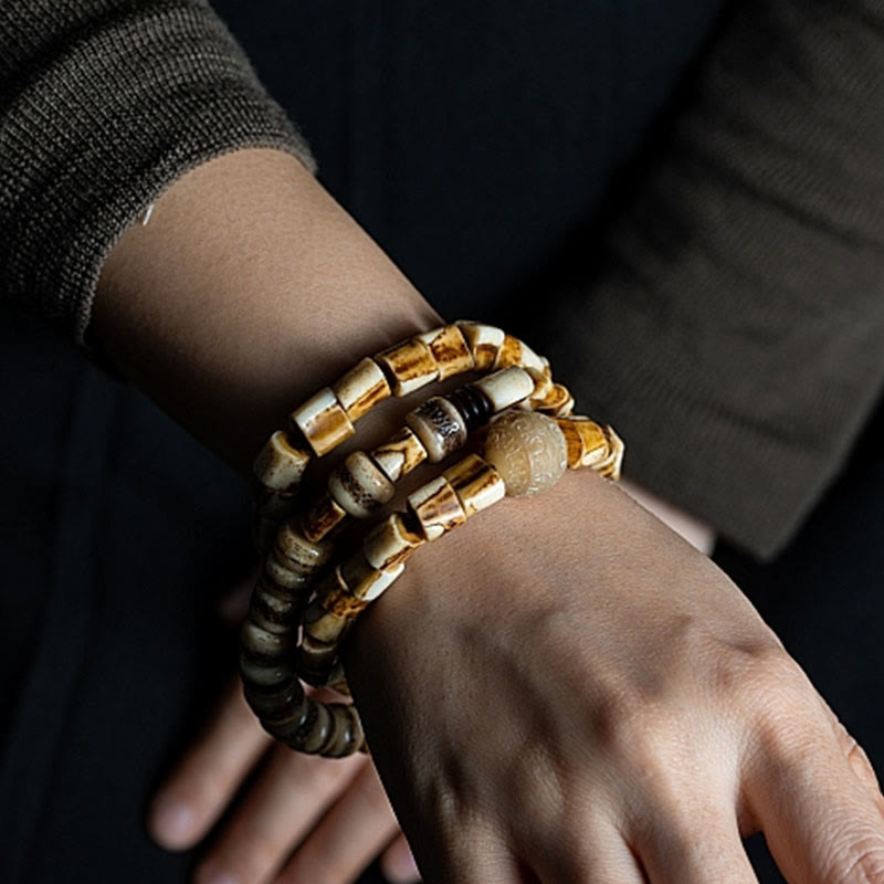 KarmaRipple's Tibetan Deer Bone Yak Bone Fortunate Balance Bracelet p15