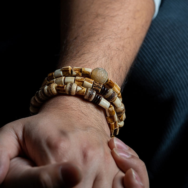 KarmaRipple's Tibetan Deer Bone Yak Bone Fortunate Balance Bracelet p12
