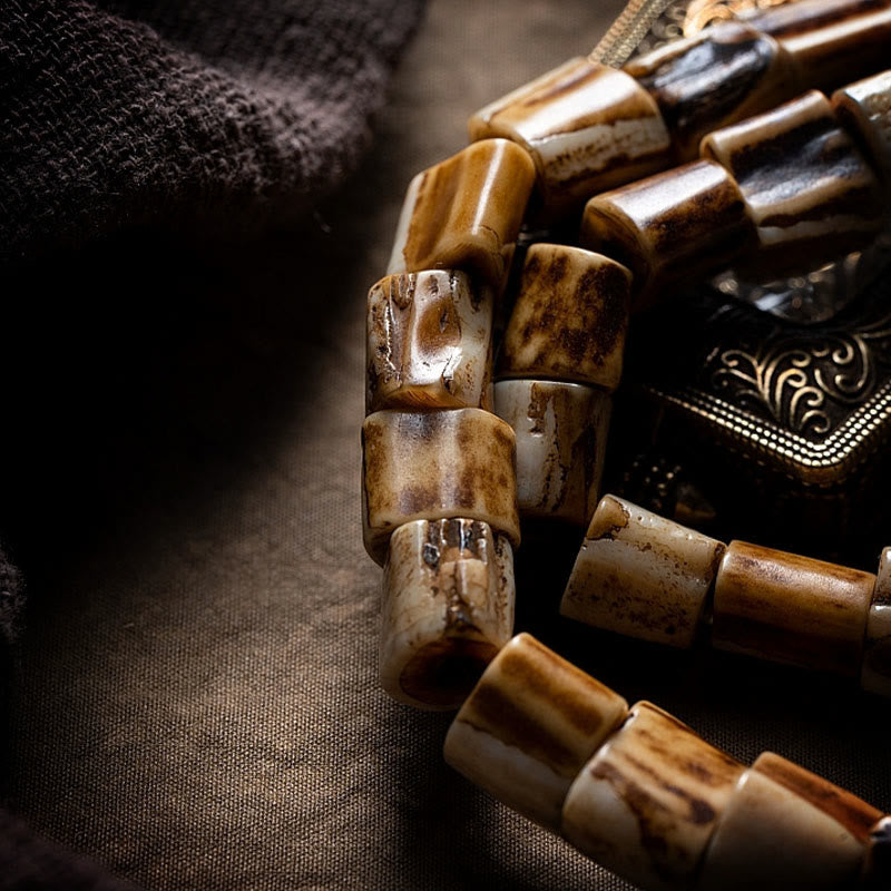 KarmaRipple's Tibetan Deer Bone Yak Bone Fortunate Balance Bracelet p19