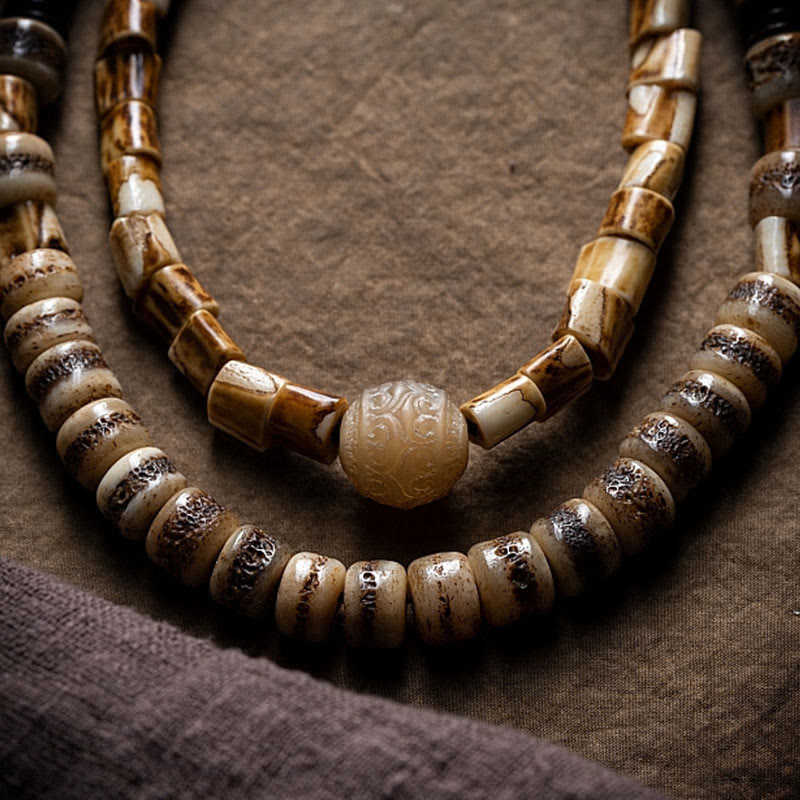 KarmaRipple's Tibetan Deer Bone Yak Bone Fortunate Balance Bracelet p3
