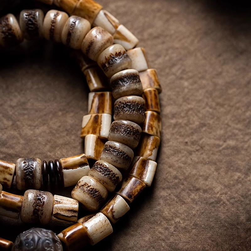 KarmaRipple's Tibetan Deer Bone Yak Bone Fortunate Balance Bracelet p4