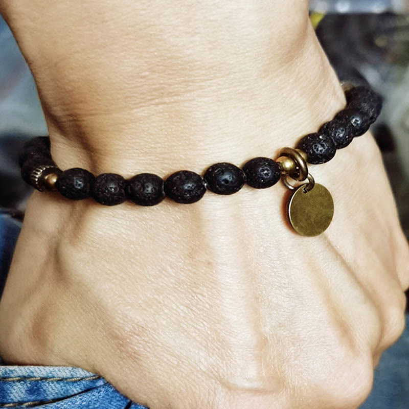 KarmaRipple's Authentic Lava Rock Beadwork Calm Support Balancing Bracelet p6