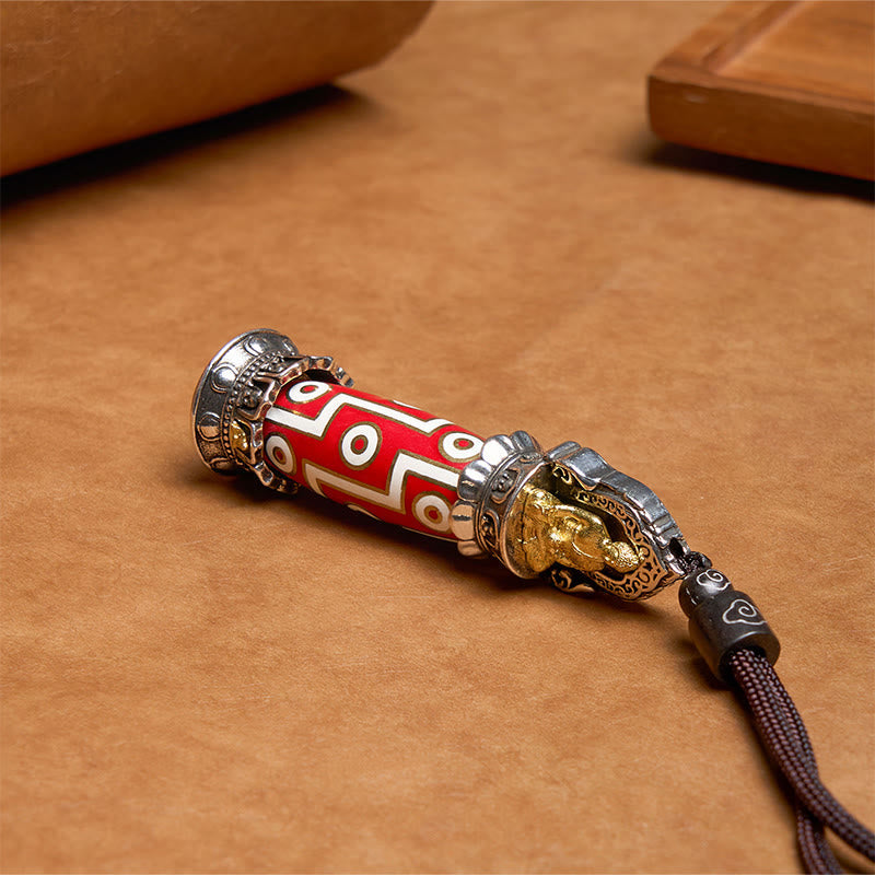 KarmaRipple's Tibetan Medicine Buddha Nine-Eye Dzi Bead Protection Pendant Necklace p7