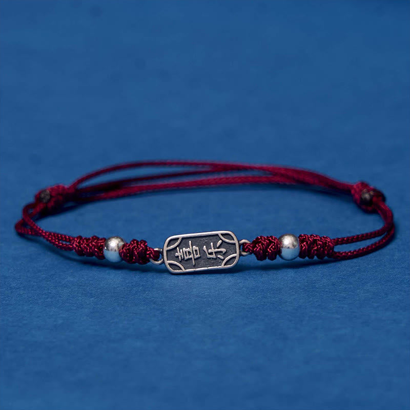 KarmaRipple's Handmade 925 Sterling Silver Peace And Joy Safe Well Protection Woven Bracelet p8